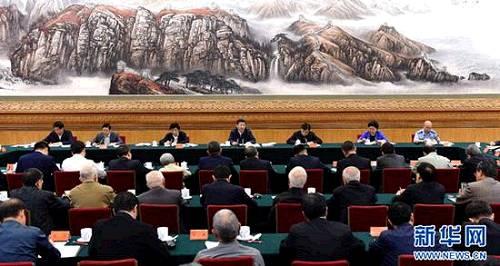 图为:2016年5月17日,中共中央总书记、国家主席、中央军委主席习近平在北京主持召开哲学社会科学工作座谈会并发表重要讲话。